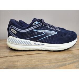 BROOKS BEAST GTS 23 Running Shoes Mens Sz 10.5 Medium Peacoat Blue White